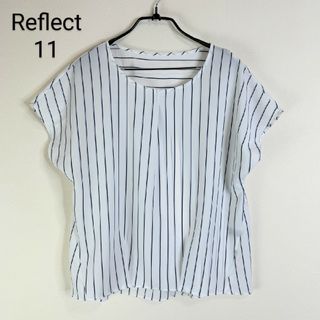 リフレクト(ReFLEcT)のReflect ブラウス ストライプ柄フレンチスリーブ(シャツ/ブラウス(半袖/袖なし))