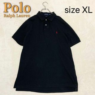 ポロラルフローレン(POLO RALPH LAUREN)のポロラルフローレン 現行 ポロシャツ 半袖 ロゴ 刺繍 黒 ビッグサイズ XL(ポロシャツ)