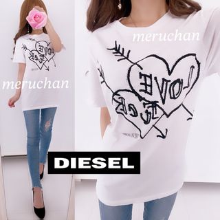 DIESEL - DIESEL♡ハート ロゴプリント オーバーサイズ Tシャツ