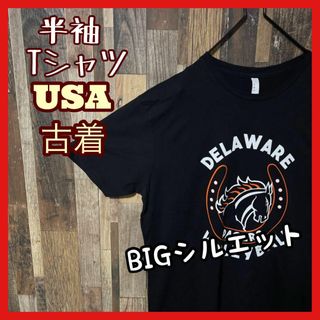 メンズ 2XL アニマル アーチロゴ ゆるだぼ ブラック 古着 半袖 Tシャツ(Tシャツ/カットソー(半袖/袖なし))