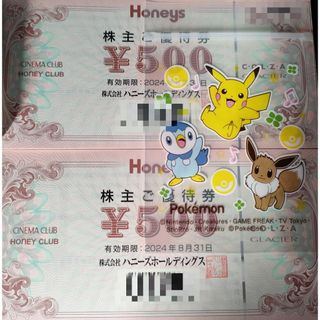 ハニーズ　株主優待券　1000円分　ポケモンジッパーバッグ　その2(その他)