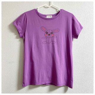 Tシャツ レディース 半袖 トップス パープル(Tシャツ(半袖/袖なし))