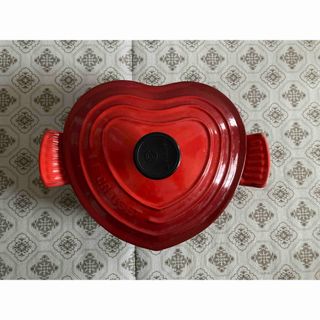 ルクルーゼ(LE CREUSET)のル・クルーゼ　ココットダムール　チェリーレッド　ハート型(鍋/フライパン)