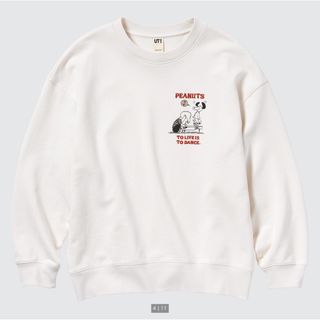 UNIQLO - ユニクロ ピーナッツ ダンスタイム スヌーピー スウェットシャツ ホワイト XL