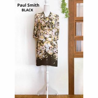 Paul Smith BLACK ボタニカルフラワー ボウタイ ワンピース