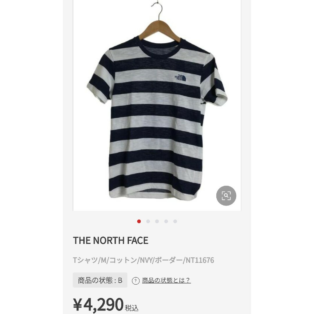 THE NORTH FACE(ザノースフェイス)のノースフェイス ショートスリーブリネンボーダークルー メンズ Ｍサイズ ボーダー メンズのトップス(Tシャツ/カットソー(半袖/袖なし))の商品写真