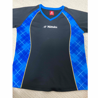 ニッタク(Nittaku)のニッタク 卓球ウェア　ユニフォーム　Vチェックスシャツ　Mサイズ(Tシャツ(半袖/袖なし))