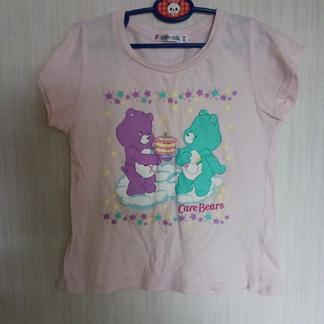 120 ケアベア UNIQLO ティシャツ キッズ/ベビー/マタニティのキッズ服女の子用(90cm~)(Tシャツ/カットソー)の商品写真