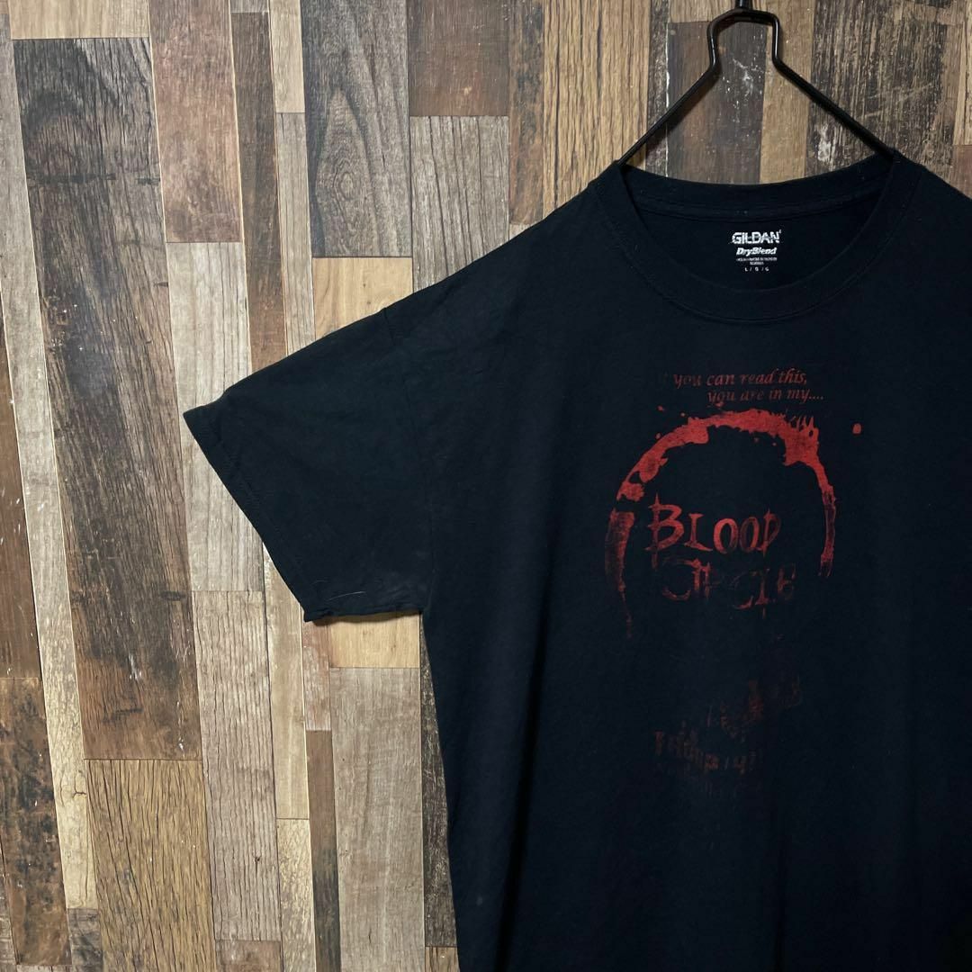 GILDAN(ギルタン)のL プリント ギルダン メンズ ブラック USA古着 半袖 Tシャツ メンズのトップス(Tシャツ/カットソー(半袖/袖なし))の商品写真