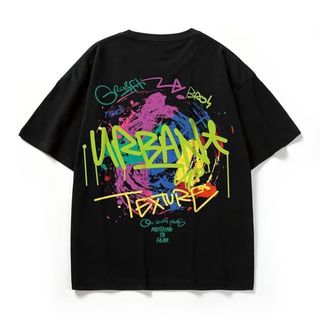 Big Tシャツ ゆったり　黒　オーバーサイズ　ルーズシルエット　HIPHOP(Tシャツ/カットソー(半袖/袖なし))