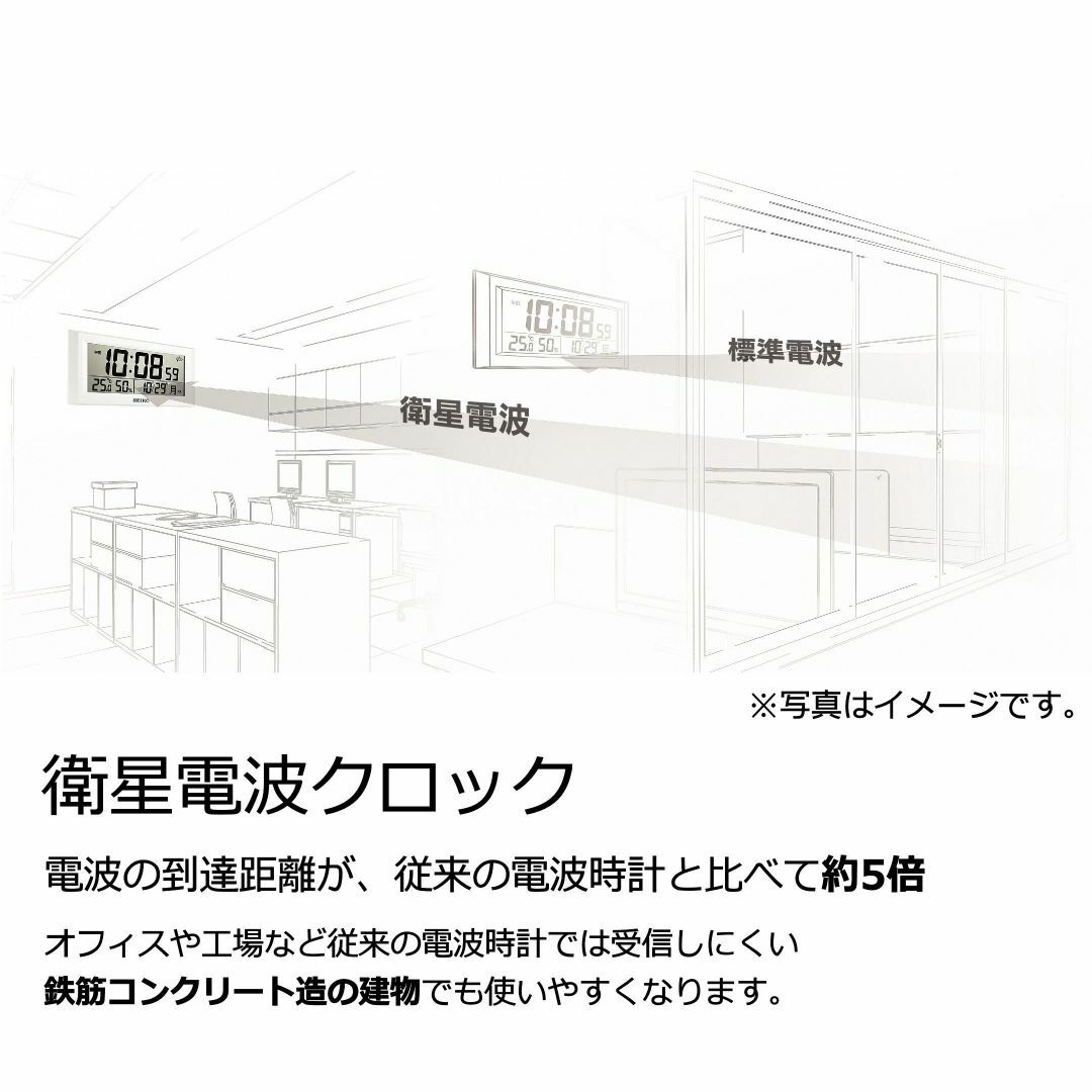 【色:ブラウン】セイコークロック 掛け時計 ナチュラル 衛星 電波 アナログ S インテリア/住まい/日用品のインテリア小物(置時計)の商品写真