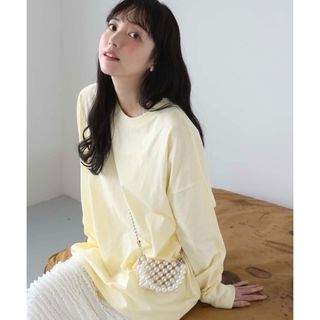 ワンアフターアナザーナイスクラップ(one after another NICE CLAUP)のone after another WEB限定カラー アソートロンT イエロー(Tシャツ(長袖/七分))