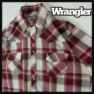 ラングラー(Wrangler)のラングラー チェック シャツ スナップボタン オーバーサイズ 半袖 USA古着(シャツ)