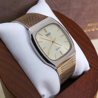 セイコー(SEIKO)の◆希少 稼働 SEIKO Dolce 腕時計 薄型 メンズ 新品電池 外箱 w(腕時計(アナログ))