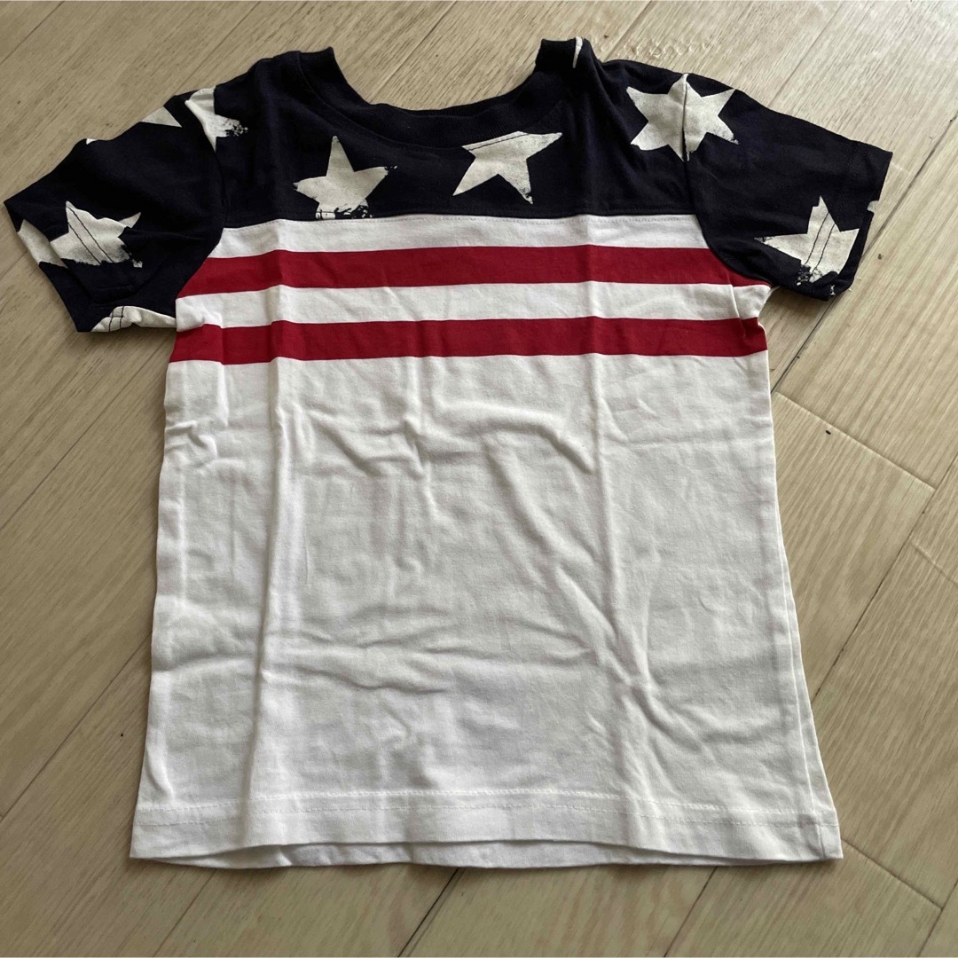 アメリカ　国旗　Tシャツ　USA キッズ　半袖　 キッズ/ベビー/マタニティのキッズ服男の子用(90cm~)(Tシャツ/カットソー)の商品写真