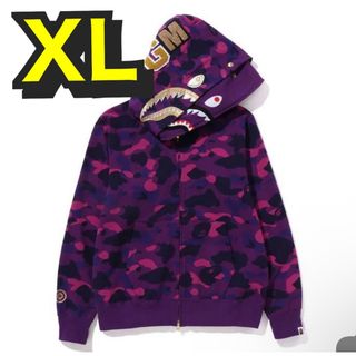 A BATHING APE - bape ape DOUBLE SHARK FULL ZIP HOODIE