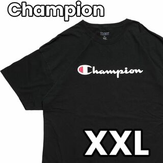 champion　Tシャツ 半袖 デカロゴ　ブラック　XL(Tシャツ/カットソー(半袖/袖なし))