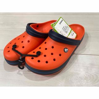 クロックス(crocs)の【もち様専用♪】　　27cmクロックス オレンジ系(サンダル)