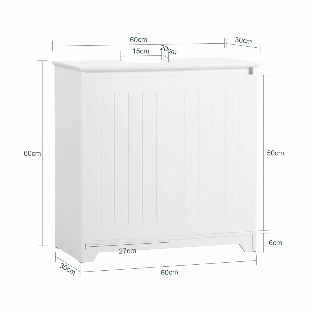 【色:ホワイト】SoBuy 洗面台 洗面化粧台 洗面台下収納 おしゃれ 幅60* インテリア/住まい/日用品のキッチン/食器(その他)の商品写真