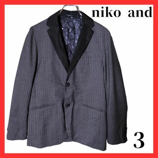 niko and 　古着男子　men's　ジャケット　裏柄　3サイズ(テーラードジャケット)