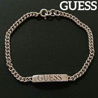 ゲス(GUESS)の【USED】90s USA製 GUESS ゲス SV925 ロゴブレスレット(ブレスレット/バングル)