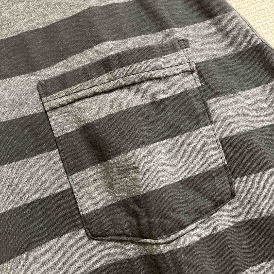 GOOD WEAR(グッドウェアー)のoodwear グッドウェア　ボーダーポケットTシャツ　M 半袖Tシャツ USA メンズのトップス(Tシャツ/カットソー(半袖/袖なし))の商品写真