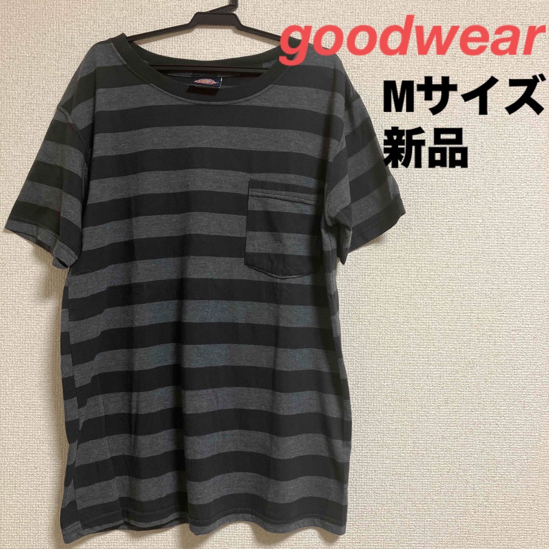 GOOD WEAR(グッドウェアー)のoodwear グッドウェア　ボーダーポケットTシャツ　M 半袖Tシャツ USA メンズのトップス(Tシャツ/カットソー(半袖/袖なし))の商品写真