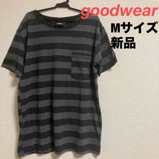 グッドウェアー(GOOD WEAR)のoodwear グッドウェア　ボーダーポケットTシャツ　M 半袖Tシャツ USA(Tシャツ/カットソー(半袖/袖なし))