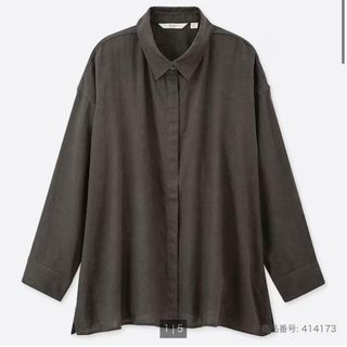 ユニクロ(UNIQLO)のUNIQLO  リネンブレンドシャツ（7分袖）(シャツ/ブラウス(長袖/七分))