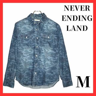 NEVERENDINGLAND　メンズ 　古着　デニムシャツ　Mサイズ(シャツ)