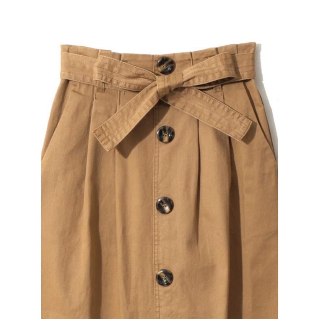 GRL(グレイル)の値下げ♡GRL ウエストリボントレンチスカート ライトベージュ ロング丈 レディースのスカート(ロングスカート)の商品写真