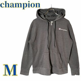 チャンピオン(Champion)のchampion　メンズ　USA古着　フルジップパーカー　グレー　Mサイズ(パーカー)