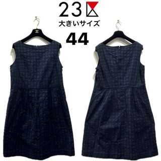 23区 - 【23区】総刺繍レースノースリーブワンピース 44【大きいサイズ】フォーマル