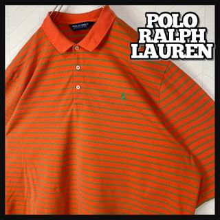 ポロラルフローレン(POLO RALPH LAUREN)のポロ ラルフローレン ポロシャツ ボーダー 超ビックサイズ 刺繍ロゴ USA古着(ポロシャツ)