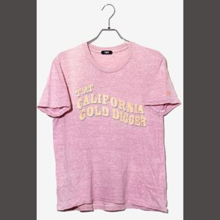 ティーエムティー(TMT)のTMT コットン プリント クルーネック 半袖 Tシャツ M ピンク(Tシャツ/カットソー(半袖/袖なし))