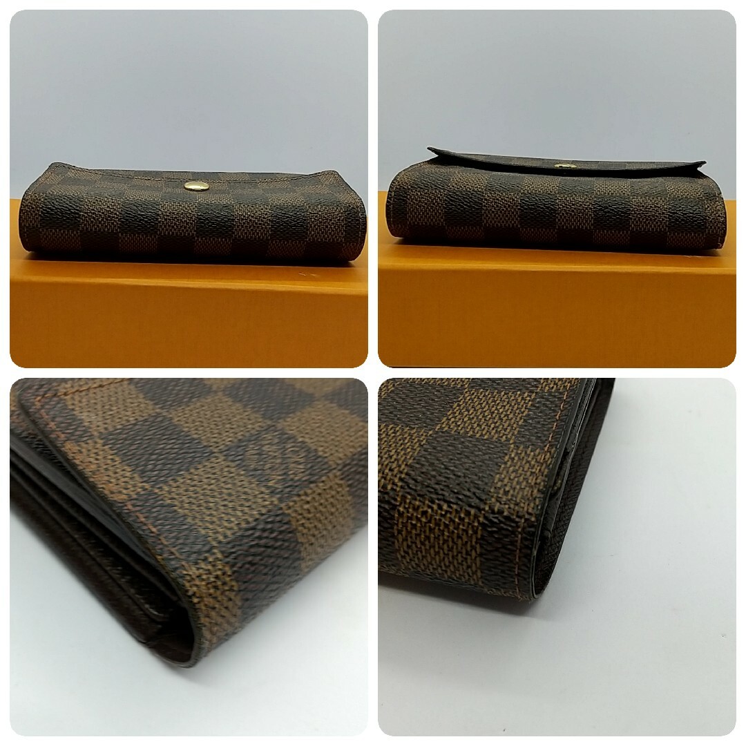 LOUIS VUITTON(ルイヴィトン)の【美品】ルイヴィトン ダミエ エベヌ ポルトフォイユ アレクサンドラ 財布 レディースのファッション小物(財布)の商品写真