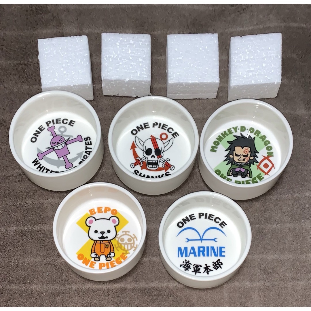 ONE PIECE(ワンピース)のワンピース　陶器　トレイ　5個セット エンタメ/ホビーのアニメグッズ(その他)の商品写真