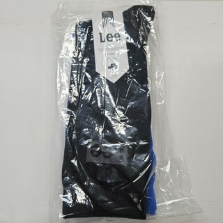 リー(Lee)のLee リー ロング丈ロゴソックス 25～27cm ブラック&ブルー(ソックス)