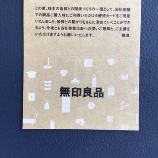 ムジルシリョウヒン(MUJI (無印良品))の良品計画　株主優待　シェアホルダーカード(ショッピング)