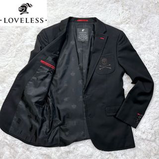 ラブレス(LOVELESS)の★美品×激レア★ラブレス ドクロ刺繍 テーラードジャケット ブラック 裏地総柄(テーラードジャケット)