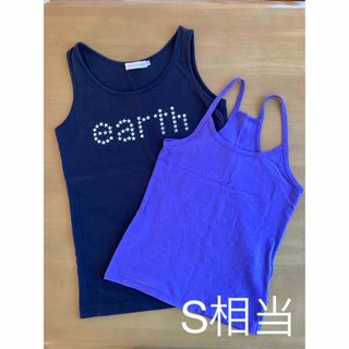 アースミュージックアンドエコロジー(earth music & ecology)のused アースミュージックアンドエコロジー　タンクトップ等　レディースS 2枚(Tシャツ(半袖/袖なし))