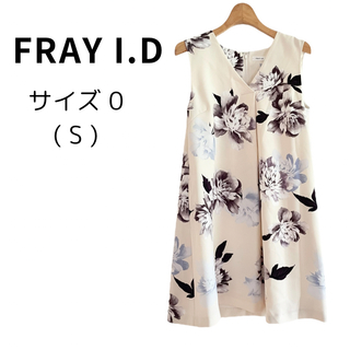 フレイアイディー(FRAY I.D)のFRAY I.D フレイアイディー フラワー柄 花柄 ワンピース S(ひざ丈ワンピース)