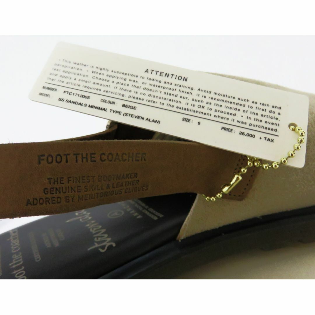 foot the coacher - 新品 foot the coacher SS SANDALS ベージュ foot the coacher - 新品 foot the coacher SS SANDALS ベージュ