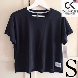 カルバンクライン(Calvin Klein)のレア 新品 カルバンクライン USA レディース ショート丈 Tシャツ 黒 下着(Tシャツ(半袖/袖なし))