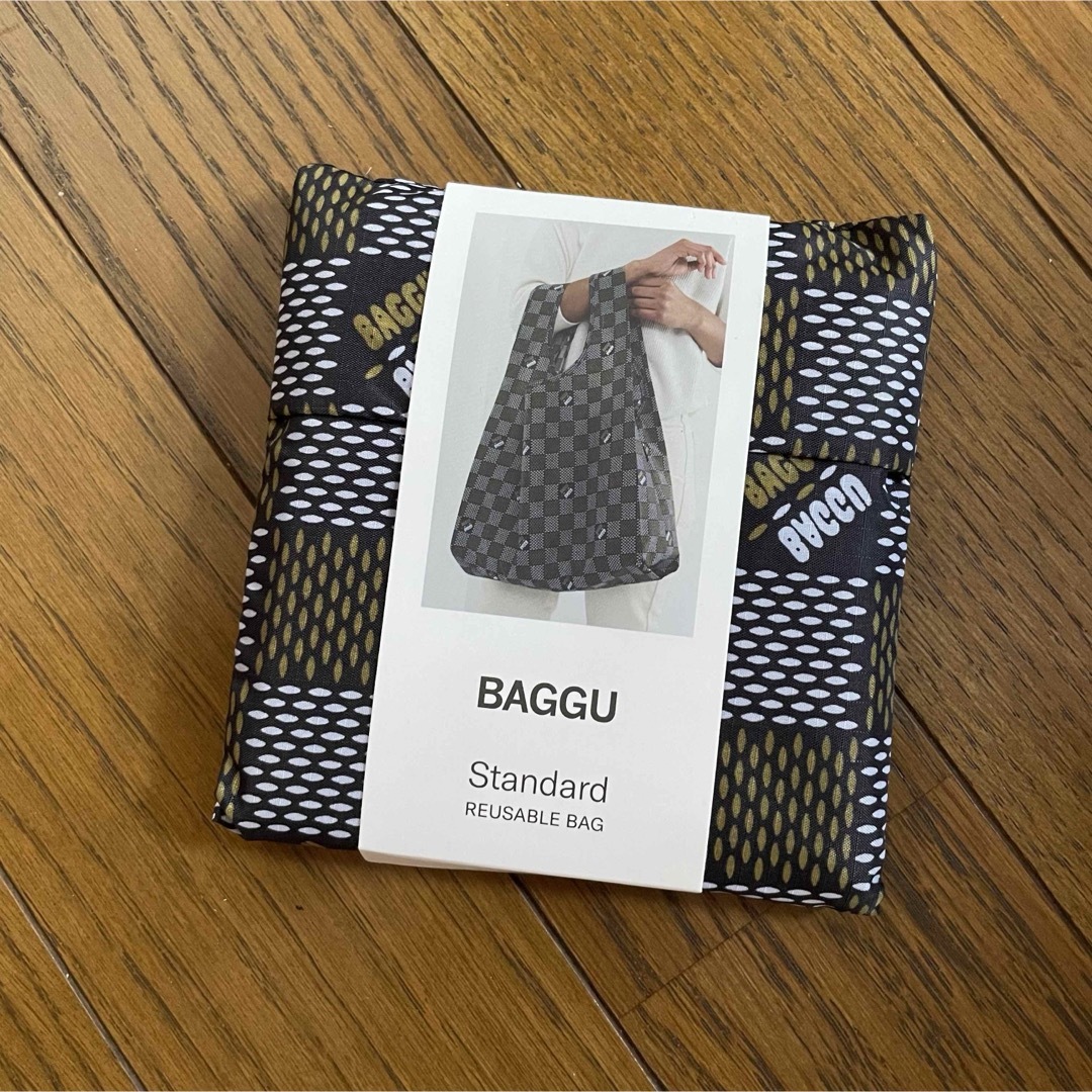 BAGGU STANDARD エコバック　woven チェック　モノグラム　黒白 レディースのバッグ(エコバッグ)の商品写真
