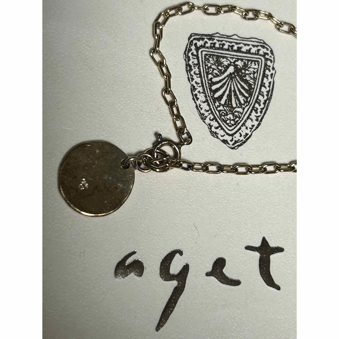 agete(アガット)のagete アガット ブレスレット　金メッキ　ゴールド レディースのアクセサリー(ブレスレット/バングル)の商品写真