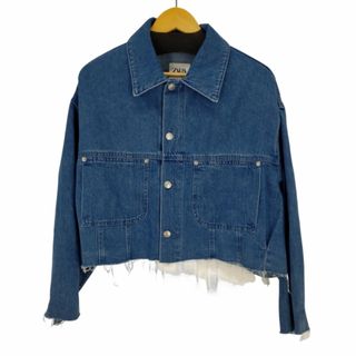 ザラ(ZARA)のZARA(ザラ) クロップド丈デニムジャケット レディース アウター ジャケット(Gジャン/デニムジャケット)