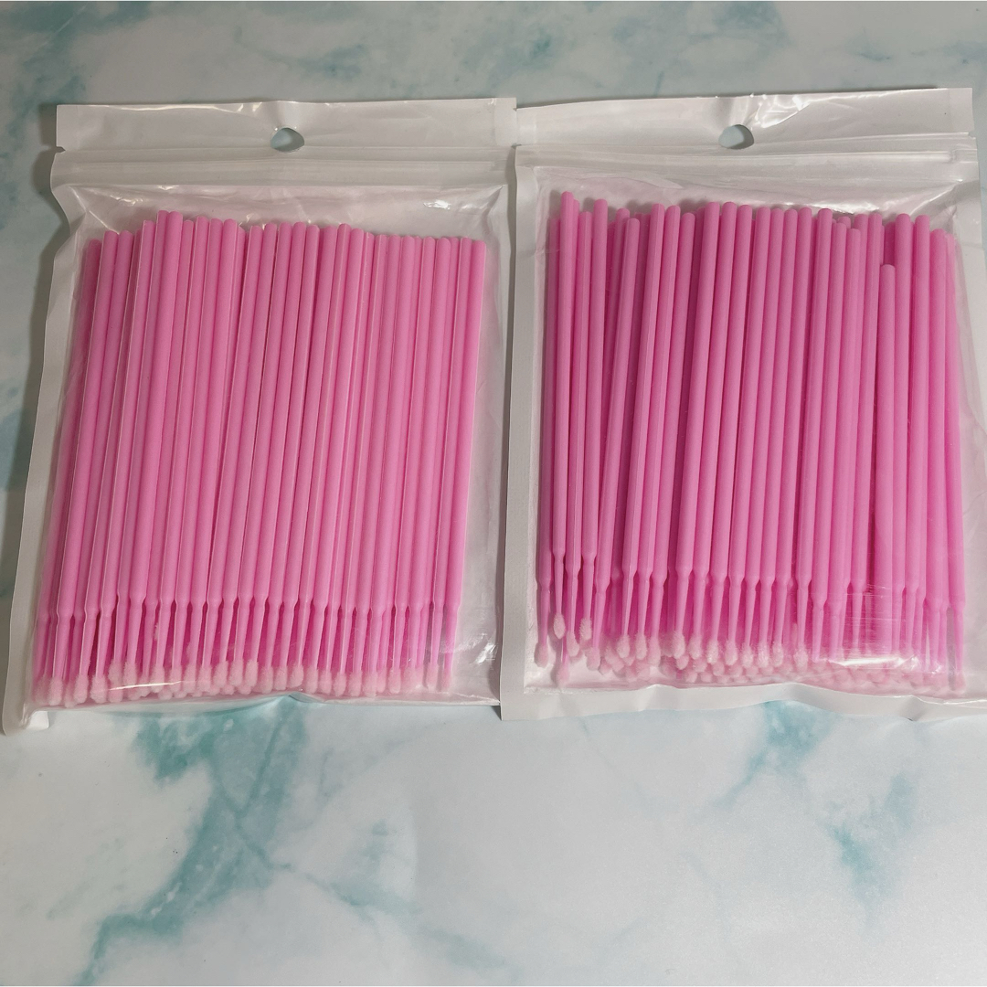 使い捨てマイクロブラシ マイクロブラシ 200本 ピンク コスメ/美容のボディケア(その他)の商品写真