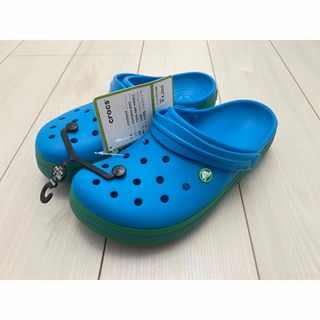 クロックス(crocs)の新品タグ付き 28cm クロックス crocs クロックバンド ブルーグリーン(サンダル)