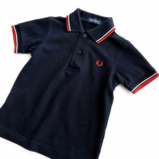 フレッドペリー(FRED PERRY)のフレッドペリー　キッズ　刺繍ロゴ　半袖ポロシャツ　ネイビー(Tシャツ/カットソー)